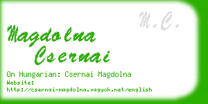 magdolna csernai business card